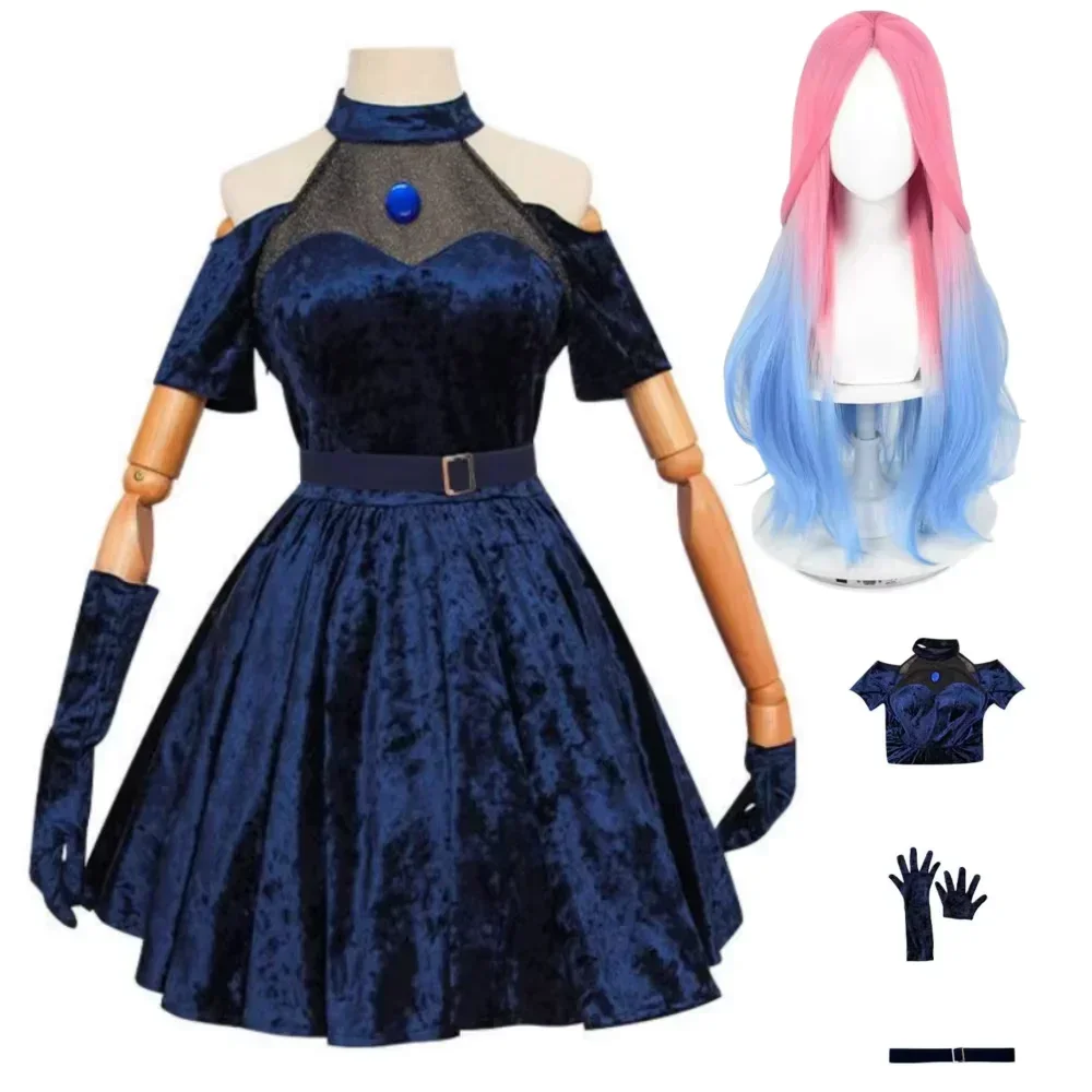 Anime Cosplay Blue Hair - Kostum Cosplay Mizi Anime Alien, Kostum