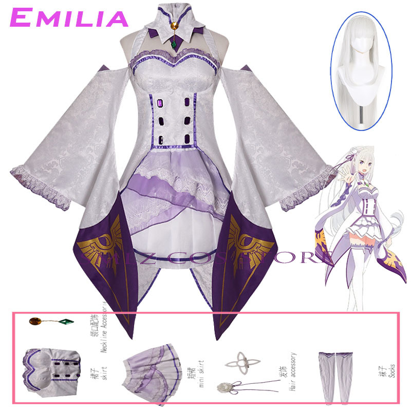 Anime Cosplay Ladies - Kostum Cosplay Emilia Anime Re Zero