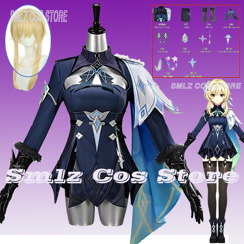 Anime Cosplay Ladies - Kostum Cosplay Traveler Lumine Genshin Impact