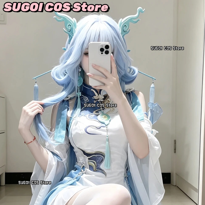 Anime Cosplay Blue Hair - C921 Anime Game Wuthering Waves Cosplay
