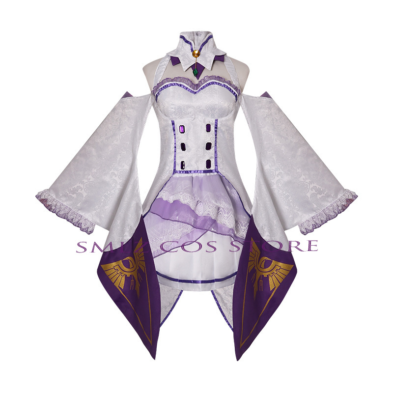Kostum Cosplay Emilia Anime Re - Anime Cosplay Ladies ulasan dan harga