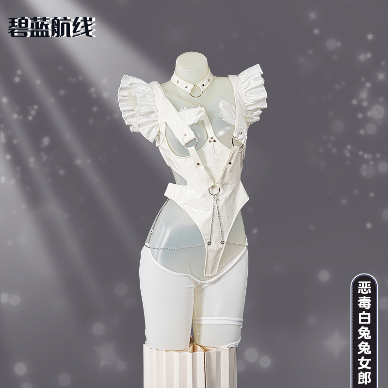 Kelinci Putih Jahat ‌   Kostum - Anime Cosplay Jumpsuit ulasan dan harga