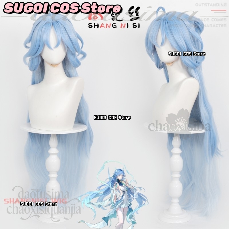 C921 Anime Game Wuthering Wave - Anime Cosplay Blue Hair ulasan dan harga