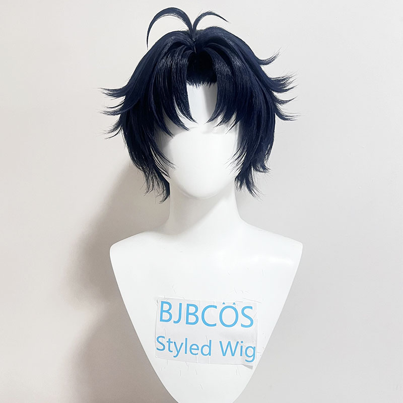 [Wig Bergaya] Wig Cosplay Asab - Anime Cosplay Blue Hair ulasan dan harga