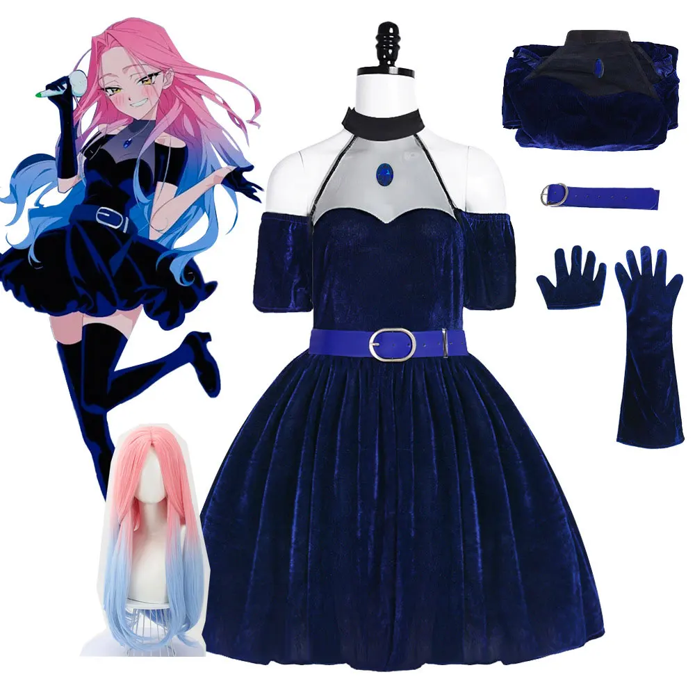 Kostum Cosplay Anime Alien Sta - Anime Cosplay Blue Hair ulasan dan harga